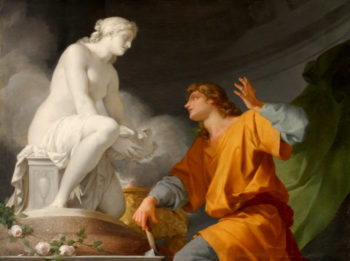 Pygmalion priant Vénus d'animer sa statue